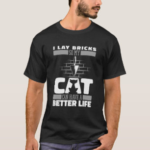 Brickie Cat Block Bricklayer Mason M T-Shirt