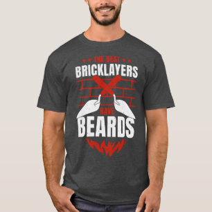 Bricklayer Brick Mason Beard Geschenk T-Shirt