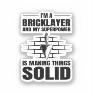 Bricklayer Bricklay Brick Mason Wall Builder Aufkleber