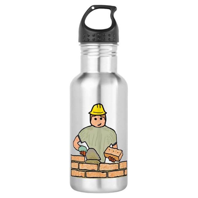 Bricklayer Edelstahlflasche (Vorderseite)