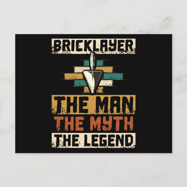 Bricklayer The Man The Myth The Legend Postkarte (Vorderseite)