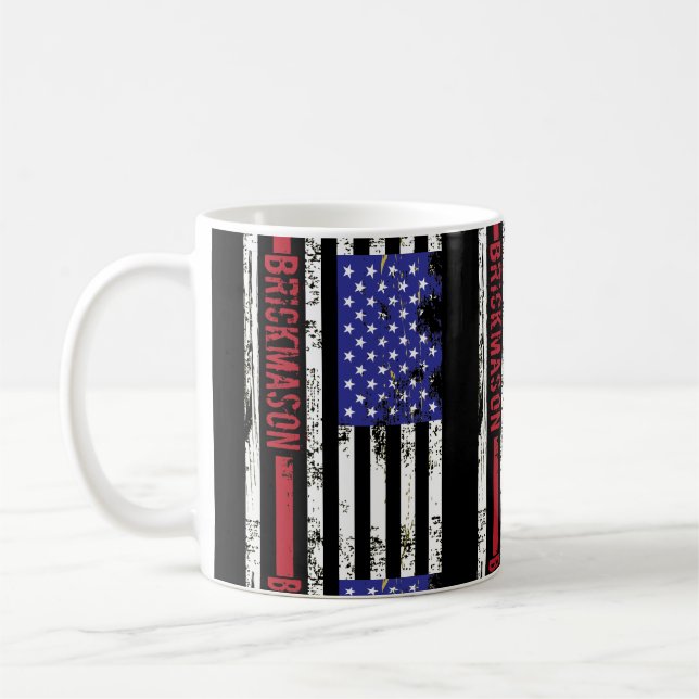 Brickmason US Flagge v2 Kaffeetasse (Links)