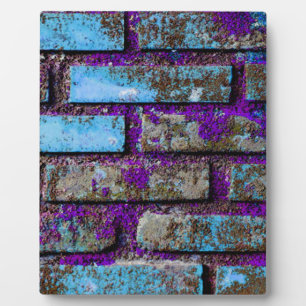 Bricks Blue and Purple Textured Fotoplatte