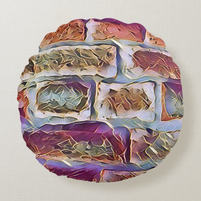 BRICKS RUNDES KISSEN (Vorderseite)