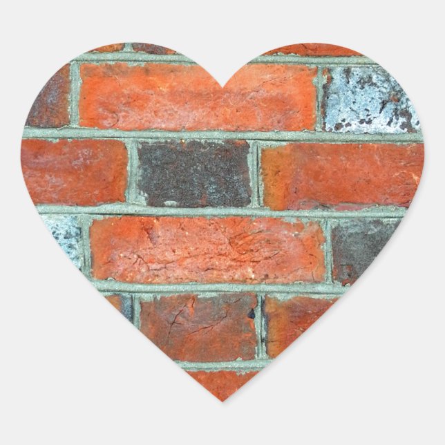 Brickwerk Herz-Aufkleber (Vorderseite)