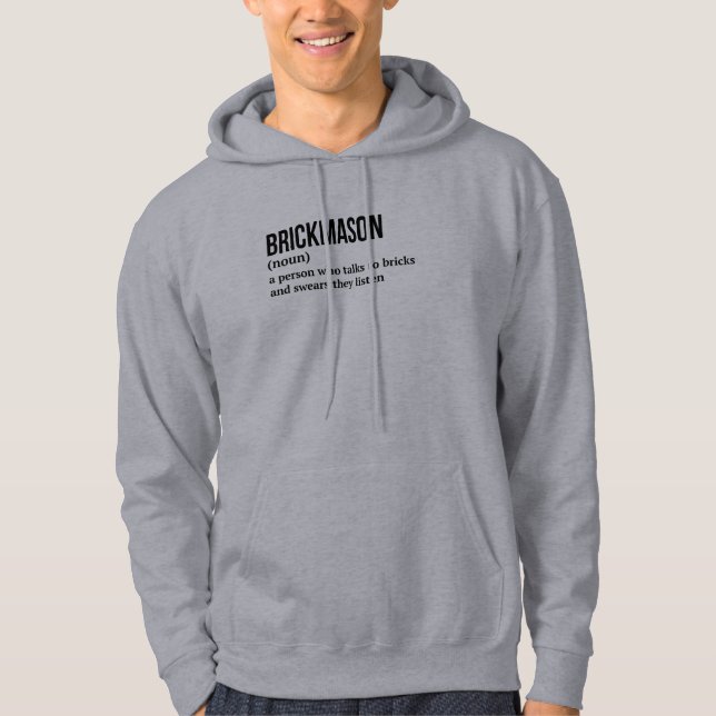 Brickworker Definition - Funny Men Hoodie (Vorderseite)
