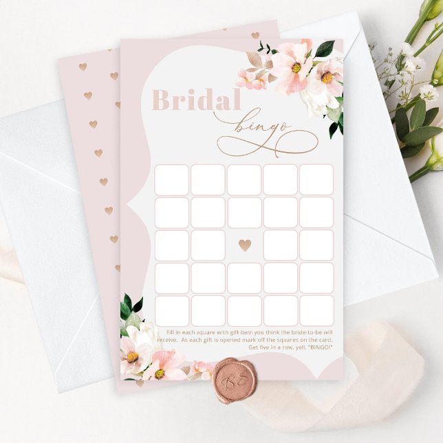 Bridal Bingo Blush Pink Blumenspiel (Von Creator hochgeladen)