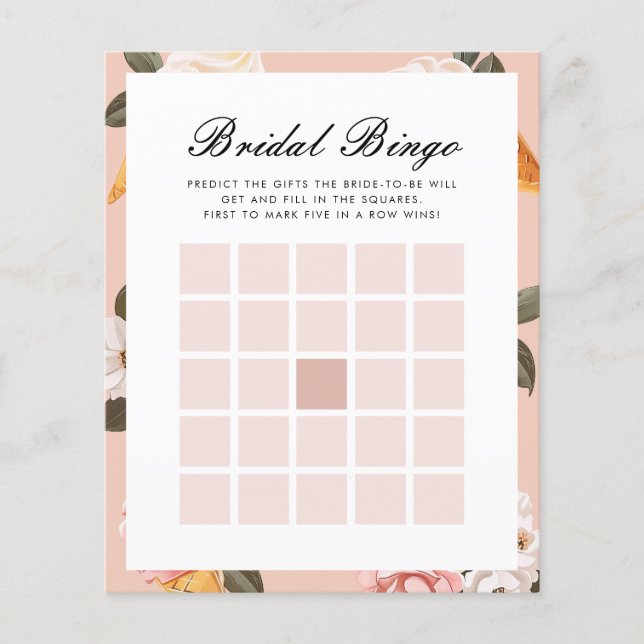 Bridal Bingo Brautparty Game (Vorderseite)