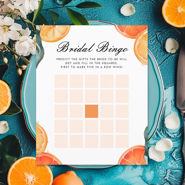 Bridal Bingo Citrus Aperol Brautparty Game (Von Creator hochgeladen)