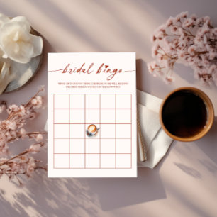 Bridal Bingo Coffee Brautparty Game Card Einladung