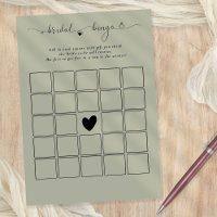 Bridal Bingo Duschkabine Spielkarte