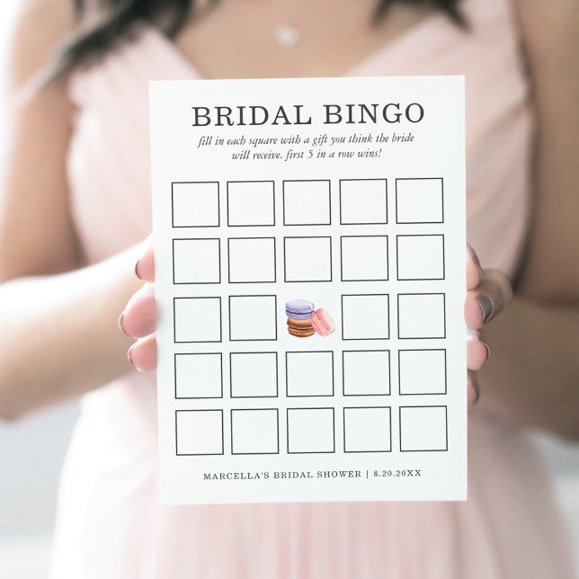 Bridal Bingo | Französischer Macaron Einladung (Von Creator hochgeladen)