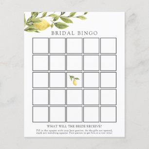 Bridal Bingo Game Card