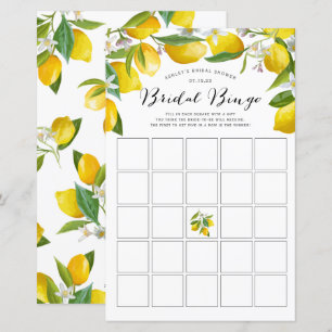 Bridal Bingo, Lemon Brautparty Bingo Games