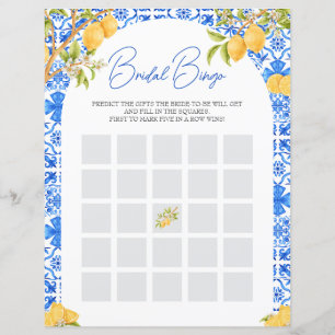 Bridal Bingo Lemon Italienisches Spielblatt
