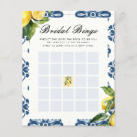 Bridal Bingo Lemon Positano Brautparty Game