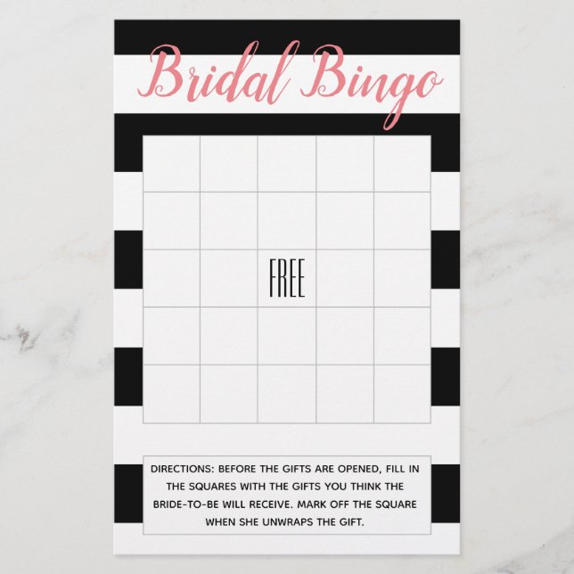Bridal Bingo Polterabend Game Fill-in-Karten Flyer (Vorne)