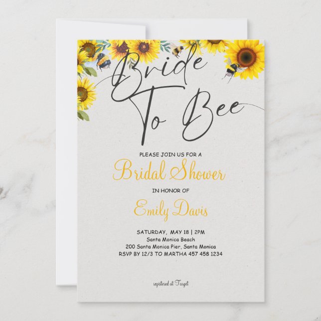 Bridal Bliss: Bridge to be Einladung (Vorderseite)