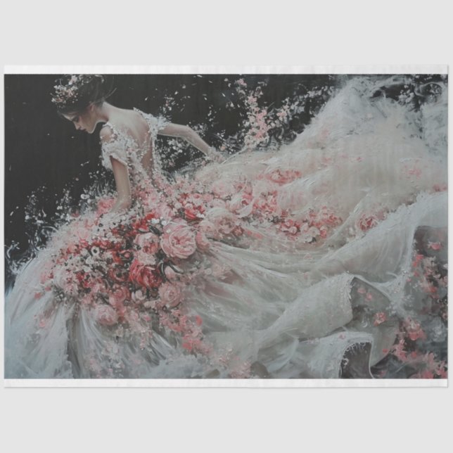 Bridal Blume Dusche Seidenpapier (Vorderseite)