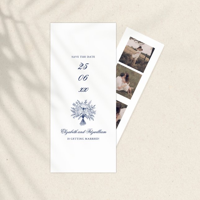 Bridal Bouquet Sketch Folded Lesezeichen Holder Save The Date (Von Creator hochgeladen)