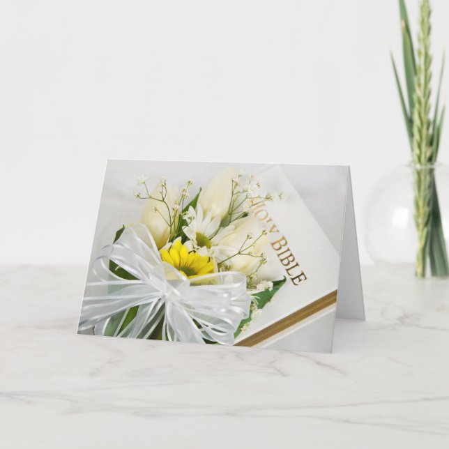 Bridal Bouquet über die Bibel Karte (Vorderseite)