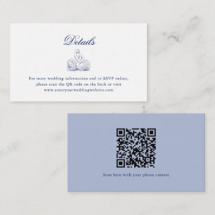 Bridal Bouquet Wedding Website QR Code Details Begleitkarte