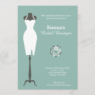 Bridal Boutique - Wählen Sie Ihre Hintergrundfarbe Einladung
