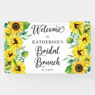 Bridal Brunch Dusche Boho Sunflowers Eukalyptus Banner