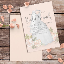 Bridal Brunch Elegantes Hochzeitskleid Blush Blora Einladung