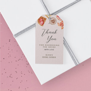 Bridal Brunch Illustrationen Blush Vielen Dank Geschenkanhänger