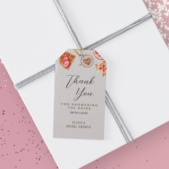 Bridal Brunch Illustrations Grayish Vielen Dank Geschenkanhänger (Von Creator hochgeladen)