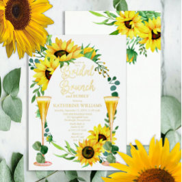 Bridal Brunch Sonnenblumen | Eukalyptus Floral Fra Folieneinladung