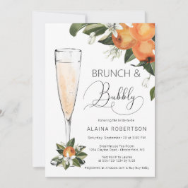 Bridal Brunch und Bubbly Orange Blossom Mimosa Einladung