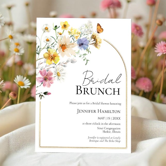Bridal Brunch | Wildblume Boho Brautparty Einladung (Von Creator hochgeladen)