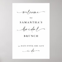 Bridal Brunch Willkommensdekor Minimales Plakat