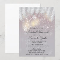 Bridal Brunch Winter Snowflake Einladung