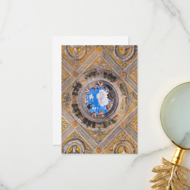 Bridal Chamber, Decke von Andrea Mantegna Dankeskarte (Vorderseite/Rückseite Beispiel)