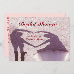 Bridal Couple Silhouette Herz in Sand Wedding Einladung