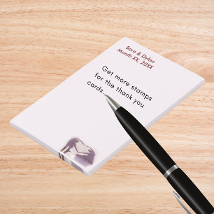 Bridal Couple Silhouette Herz in Sand Wedding Post-it Klebezettel