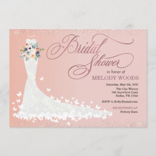 Bridal Dress Bridal Dusche Einladung
