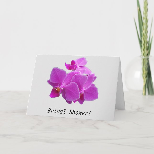 Bridal Dusche Einladung Fuchsia Orchids (Vorderseite)