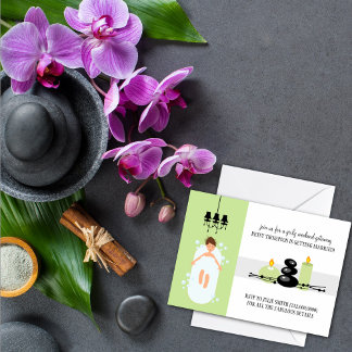 Bridal Dusche Einladung oder Wellness-Center Weeke