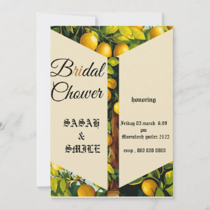Bridal Dusche Einladung Vorlage Gelbe Zitrone Med
