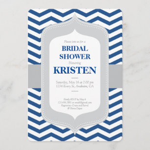 Bridal Dusche Einladung, Zickzack, klassisch, mode Einladung