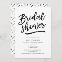 Bridal-Dusche mit Handschrift Einladung