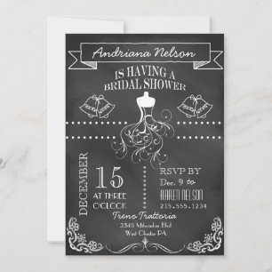 Bridal-Dusche mit weißem Banner Einladung