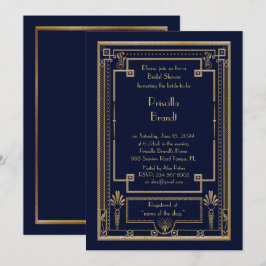 Bridal Duwer Einladung, großartige Gatsby Metal Ma Einladung