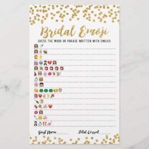 Bridal emoji game with Answers Brautparty game