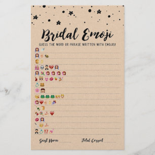 Bridal emoji game with Answers Brautparty game