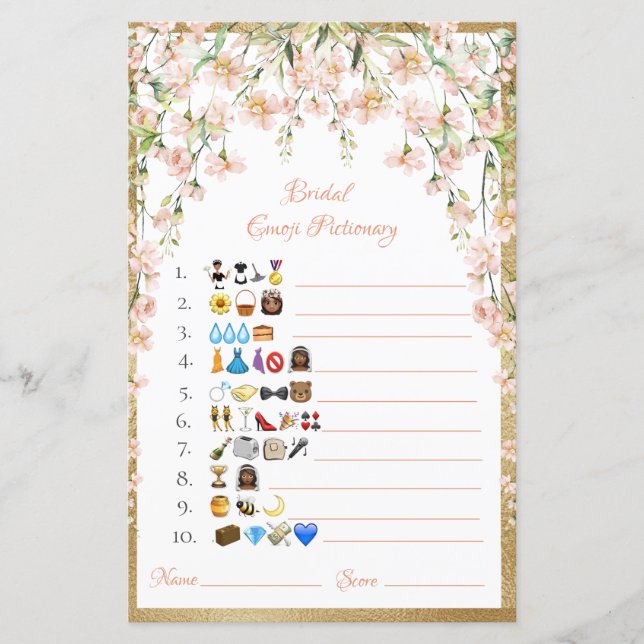 Bridal Emoji Pictionary African American (Vorderseite)